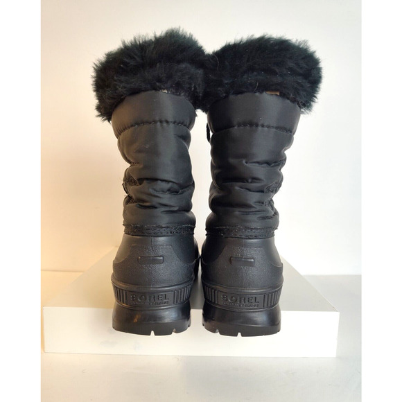 Sorel Boots Women's 6 Black Duck Boots Ankle Winter Snow Snowflake Vintage - Picture 9 of 14